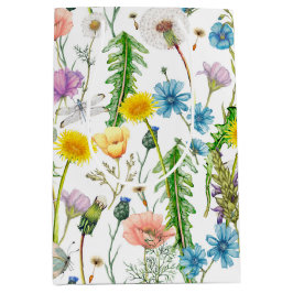 Libellen auf Wildblumen Mittlere Geschenktüte