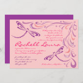 Libellen-Baby, das Einladung jüdischen Hebräer (Vorne/Hinten)