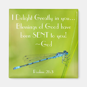 Libellen-Bibel-Vers Psalm-21:3 Magnet