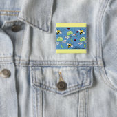 Libellen, Bienen und Ladybugs Collage Button (Beispiel)