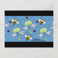 Libellen, Bienen und Ladybugs Collage