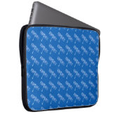 Libellen, blass auf Denim Blau Laptopschutzhülle (Vorne Rechts)