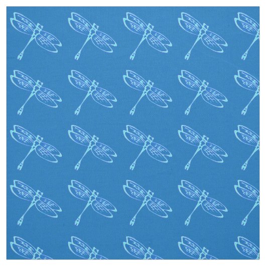 Libellen, blass auf Denim Blau Stoff (Muster)