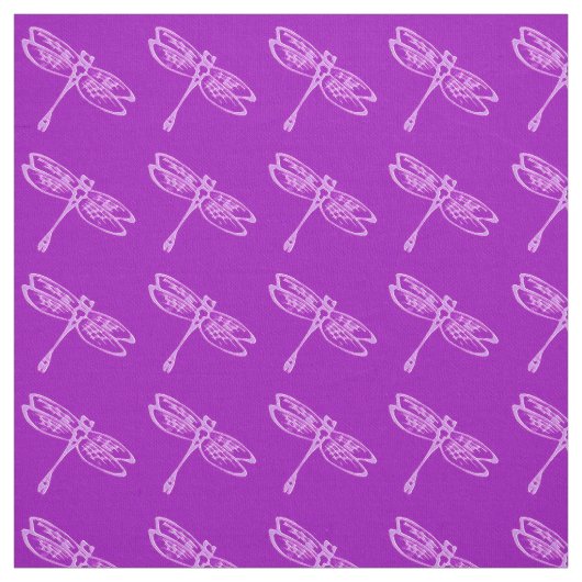 Libellen, blass orchid auf tief lila stoff (Muster)