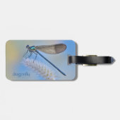 Libellen-blauer Gepäck-/Laptop-Umbau Gepäckanhänger (Rückseite horizontal)