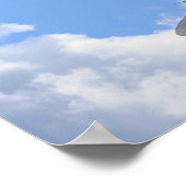 Libellen Blauer Himmel und weiße Wolken Poster (Ecke)