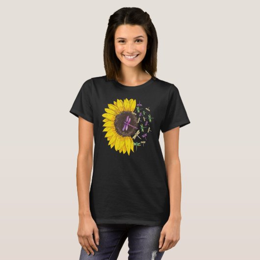 Libellen-Blume T-Shirt (Vorne ganz)