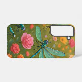 Libellen Blumen Samsung Galaxy Hülle (Rückseite (Horizontal))