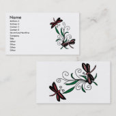 Libellen-Blumenstrauß-Visitenkarten Visitenkarte (Vorne/Hinten)