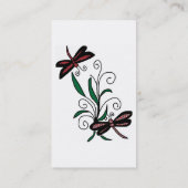 Libellen-Blumenstrauß-Visitenkarten Visitenkarte (Rückseite)