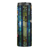 Libellen-Boho-Blumen-Botanik-Buntglas Thermosbecher (Rückseite)
