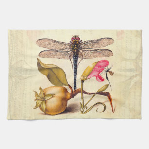 Libellen-Botanische-Natur-Wildlife-Hoefnagel-Kunst Handtuch