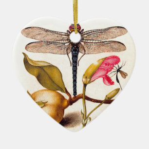 Libellen-Botanische-Natur-Wildlife-Hoefnagel-Kunst Keramik Ornament