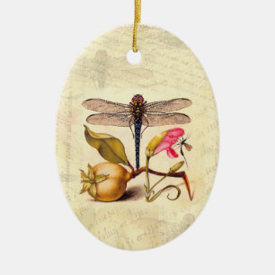 Libellen-Botanische-Natur-Wildlife-Hoefnagel-Kunst Keramikornament