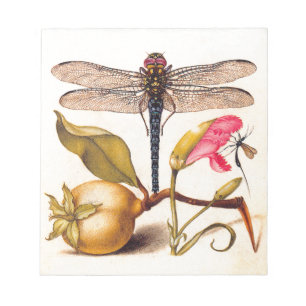 Libellen-Botanische-Natur-Wildlife-Hoefnagel-Kunst Notizblock
