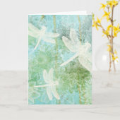 Libellen, Damselflies und Blume Grußkarten Karte (Gelbe Blume)