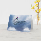 Libellen-Denkmal-Gedicht Karte (Gelbe Blume)