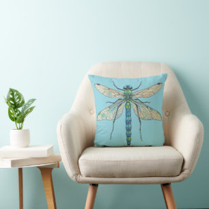 Libellen-Design Insekten Kunst Entomologie Ich lie Kissen