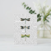 Libellen drucken 3 postkarte (Stehend Vorderseite)