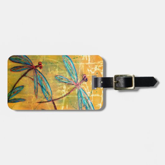 Libellen-Dunst Gepäckanhänger (Vorderseite horizontal)