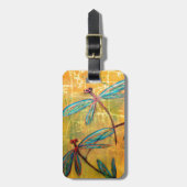 Libellen-Dunst Gepäckanhänger (Vorderseite vertikal)