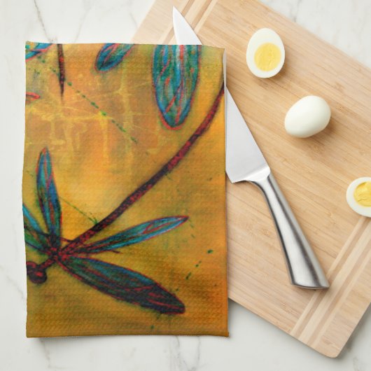 Libellen-Dunst Handtuch (Viertel Falte)