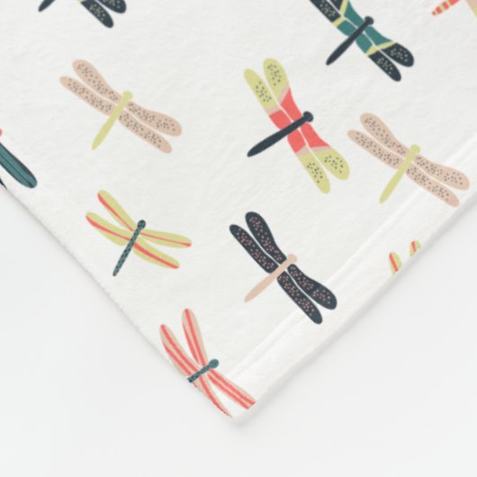 Libellen durch Origami Drucke Fleecedecke (Ecke)