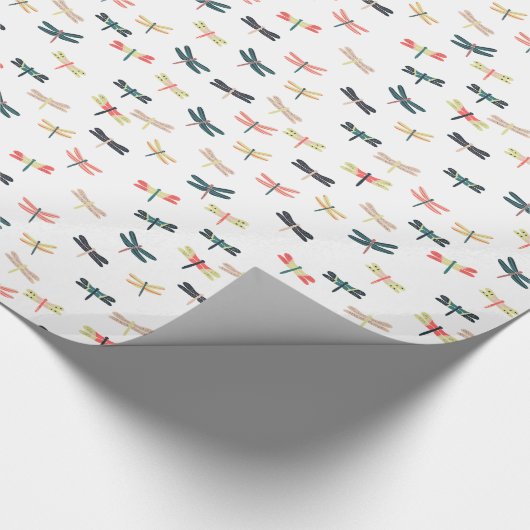 Libellen durch Origami Drucke Geschenkpapier (Ecke)