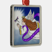 Libellen-Engel Silbernes Ornament (Rechts)