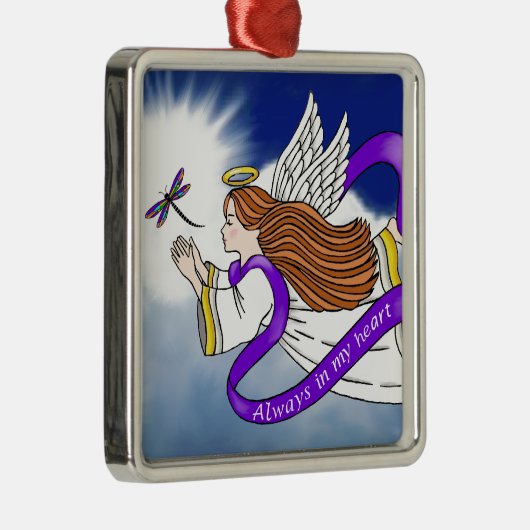 Libellen-Engel Silbernes Ornament (Rechts)