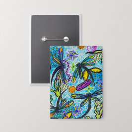 Libellen-Fantasie  Button