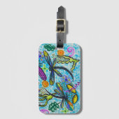 Libellen-Fantasie Gepäckanhänger (Vorderseite Vertikal)