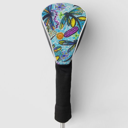 Libellen-Fantasie Golf Headcover (Vorderseite)