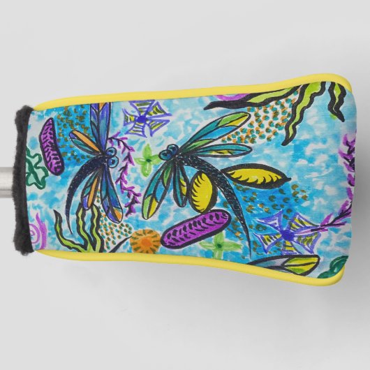 Libellen-Fantasie Golf Headcover (Vorderseite)
