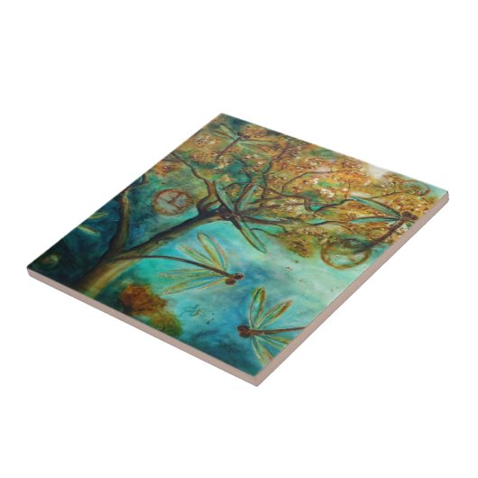 Libellen-Flirt Fliese (Seite)