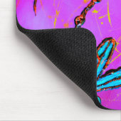 Libellen-Flitzen-elektrisches Rosa Mousepad (Ecke)