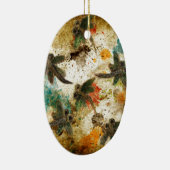 Libellen-Flitzen-rustikales Spritzen Keramikornament (Rechts)