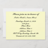 Libellen-Foto-Brautparty-Einladung Einladung (Rückseite)