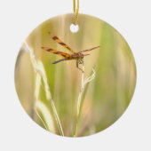 Libellen-Foto-Schmuck Keramik Ornament (Vorne)