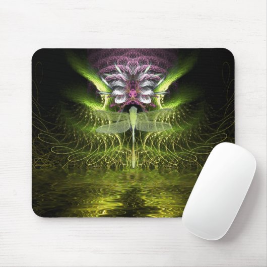 Libellen-Fraktal-Magie Mousepad (Mit Mouse)