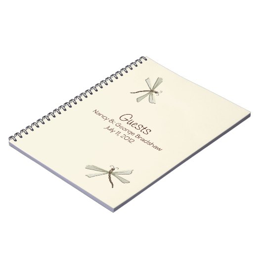 Libellen-Gast unterzeichnen herein Notizbuch Notizblock (Linke Seite)