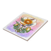 Libellen-Gelber Mohn Fliese (Seite)