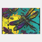 Libellen Geschenkpapier Set (Vorderseite 3)