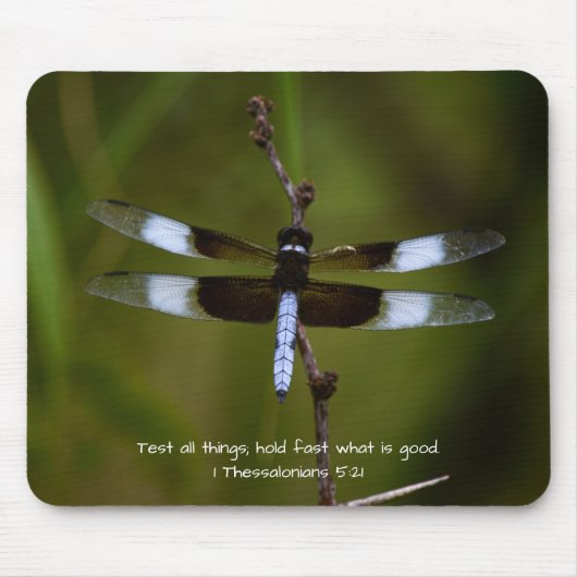 Libellen-Glaubens-Bibelvers-Mauspad Mousepad (Vorne)