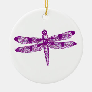 Libellen-grafischer (lila) Doppelt-Entwurf Keramikornament