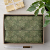 Libellen Grün Damast  Seidenpapier (Geschenk)
