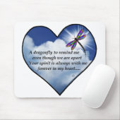 Libellen-Herz-Gedicht Mousepad (Mit Mouse)