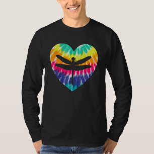 Libellen Herz Mit Tie Dye Druck Für Insektenliebha T-Shirt