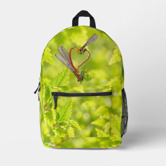 Libellen-Herz-Natur-Art Mädchen Hoodie Bedruckter Rucksack