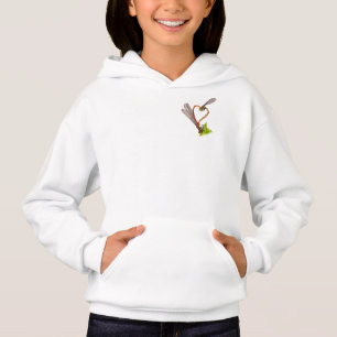 Libellen-Herz-Natur-Kunst-Mädchen-Hoodie Hoodie